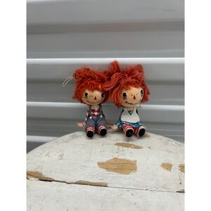 Vintage Raggedy Ann and Andy Ornaments
